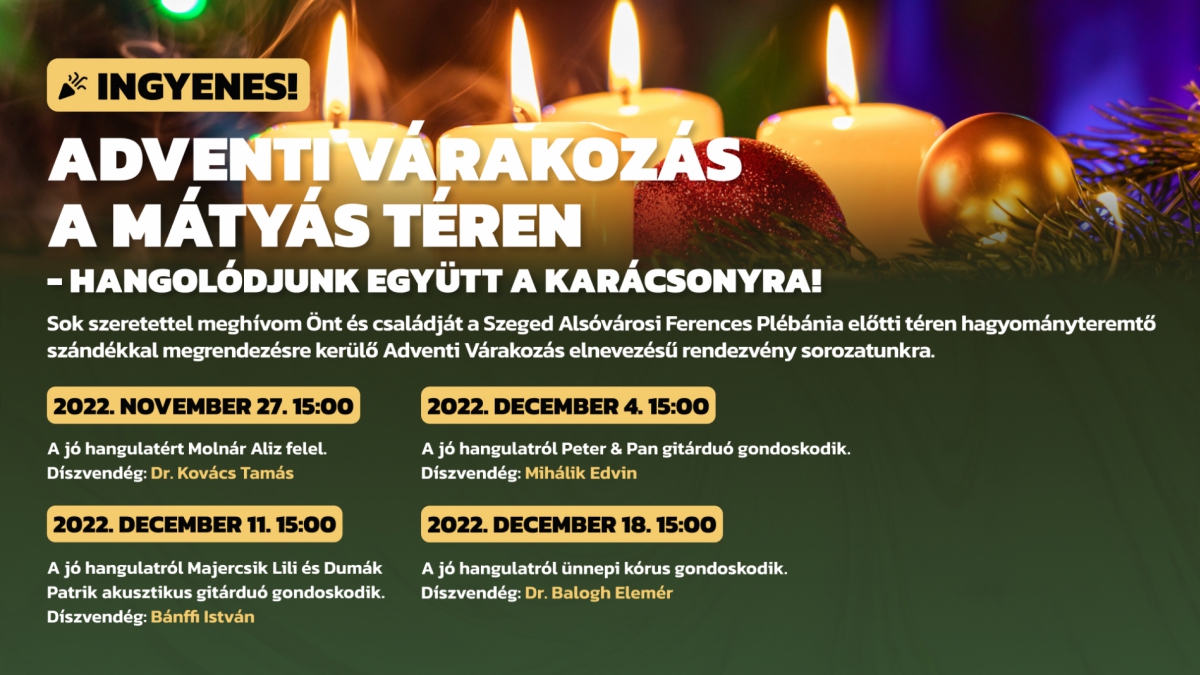 Adventi várakozás a Mátyás téren - ünnepi készülődés
