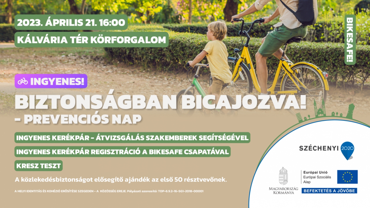 Biztonságban bicajozva! – Prevenciós nap a Kálvária téren
