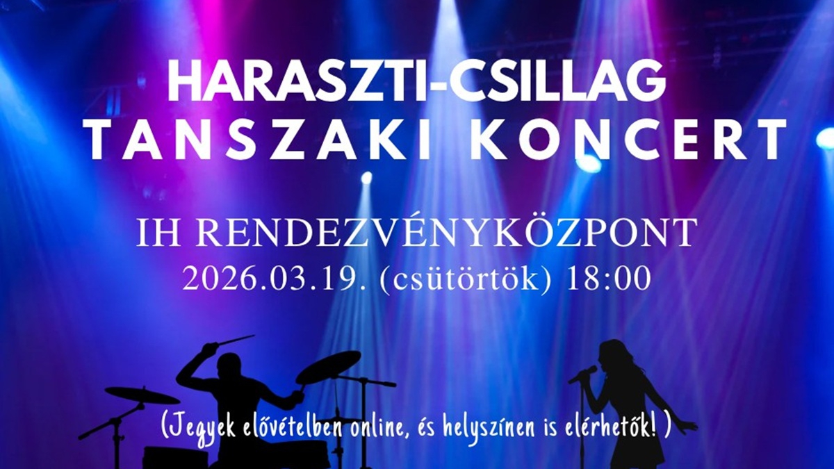 Haraszti-Csillag ének és dob tanszaki bemutató koncert 2026 tavasz