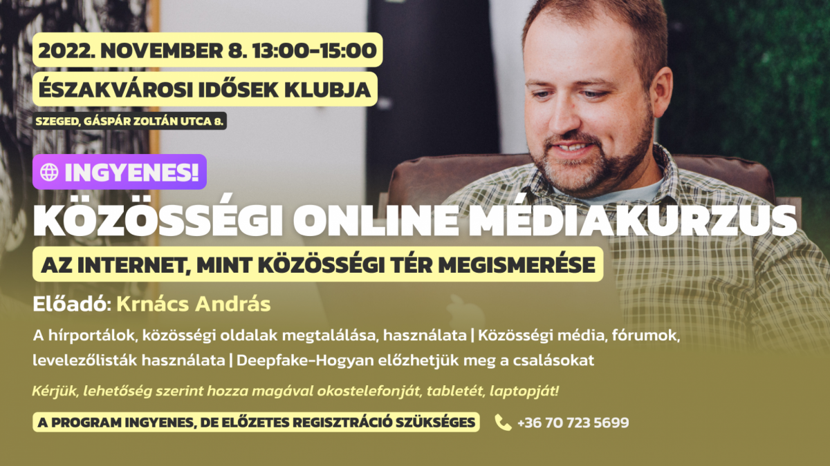 Közösségi online média kurzus - Az internet, mint közösségi színtér