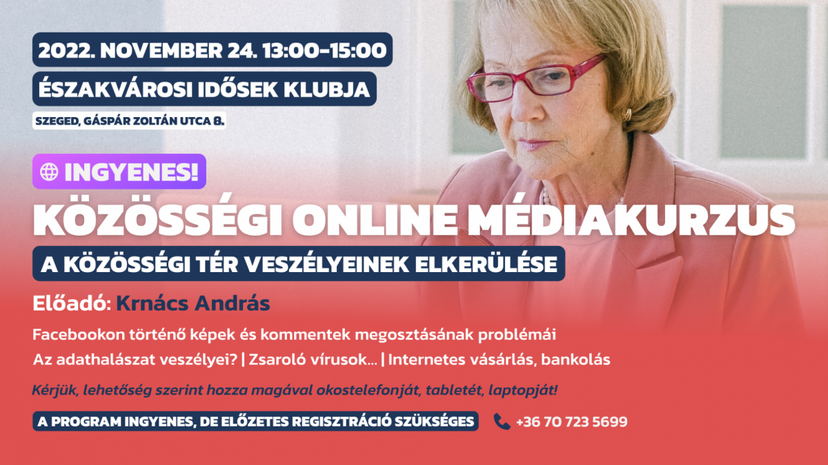 Közösségi online média kurzus II. - A közösségi tér veszélyeink elkerülése