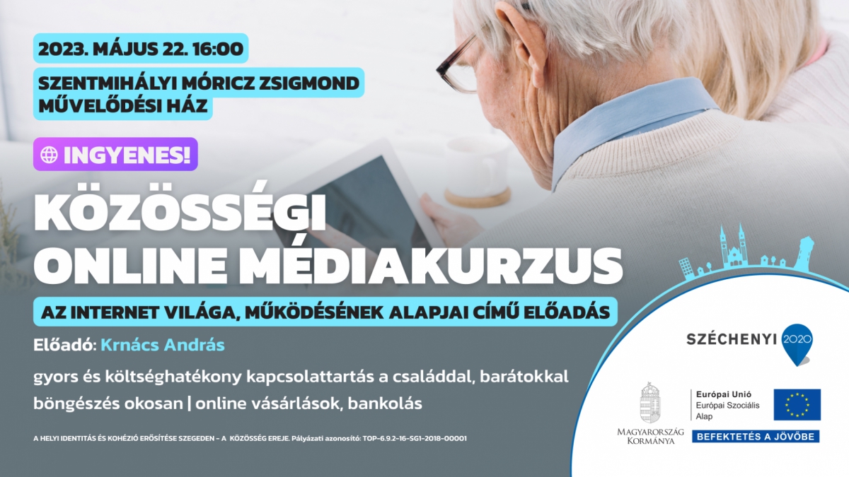 Közösségi online médiakurzus – Az internet világa, működésének alapjai című előadás