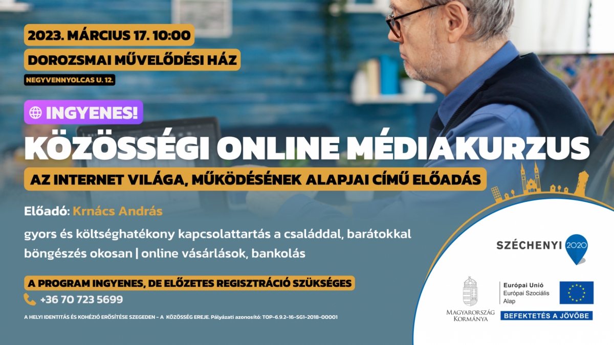 Közösségi online médiakurzus - Az internet világa, működésének alapjai