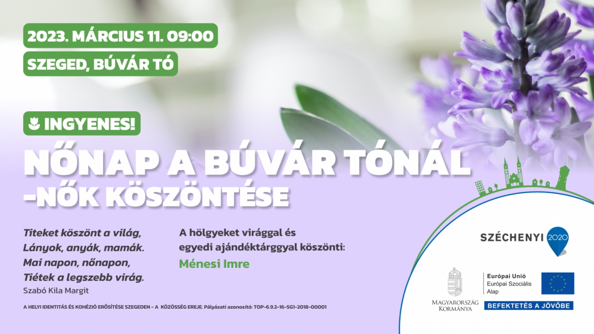 Nőnap a Búvár tónál - nők köszöntése