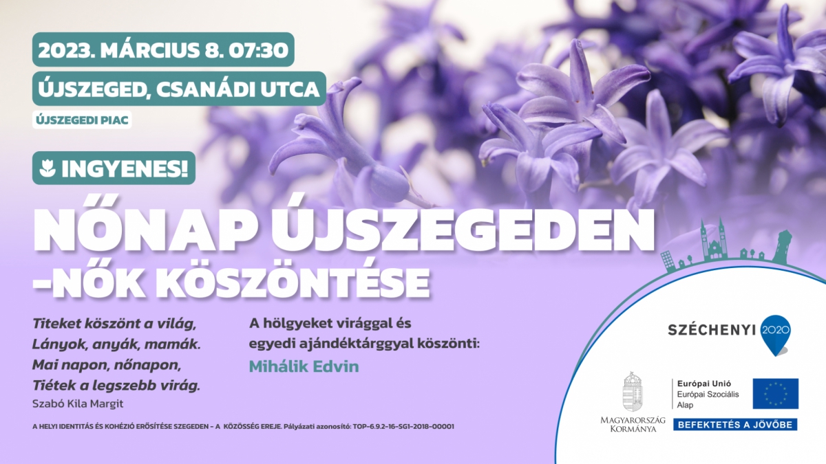 Nőnap Újszegeden - nők köszöntése