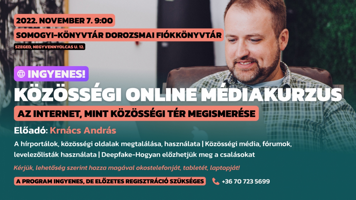 Online média kurzus - A közösségi oldalak és veszélyeik