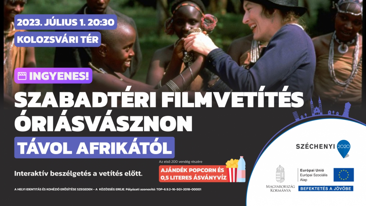 Szabadtéri filmvetítés a Kolozsvári téren - Távol Afrikától