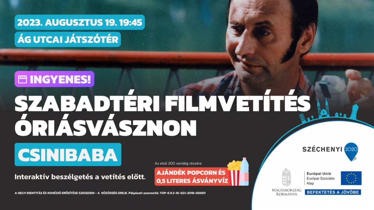 Szabadtéri filmvetítés órásvásznon - Csinibaba az Ág utcában