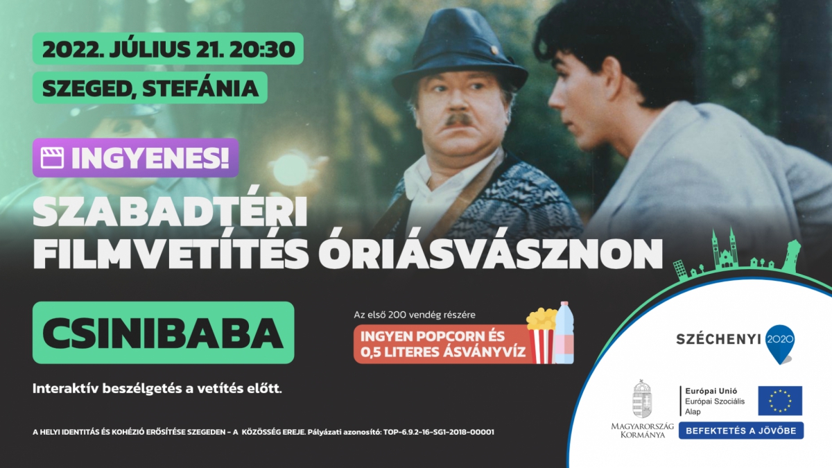 Szabadtéri filmvetítés óriásvásznon - Csinibaba