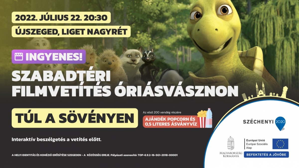 Szabadtéri filmvetítés óriásvásznon - Túl a sövényen