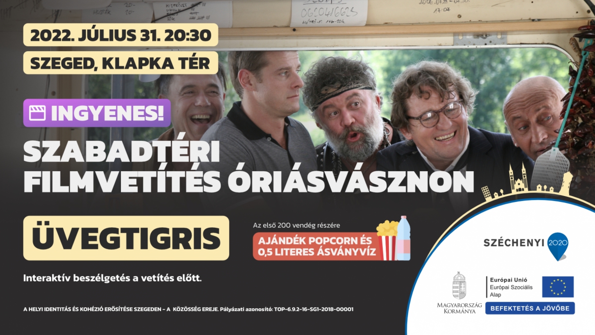 Szabadtéri filmvetítés óriásvásznon - Üvegtigris