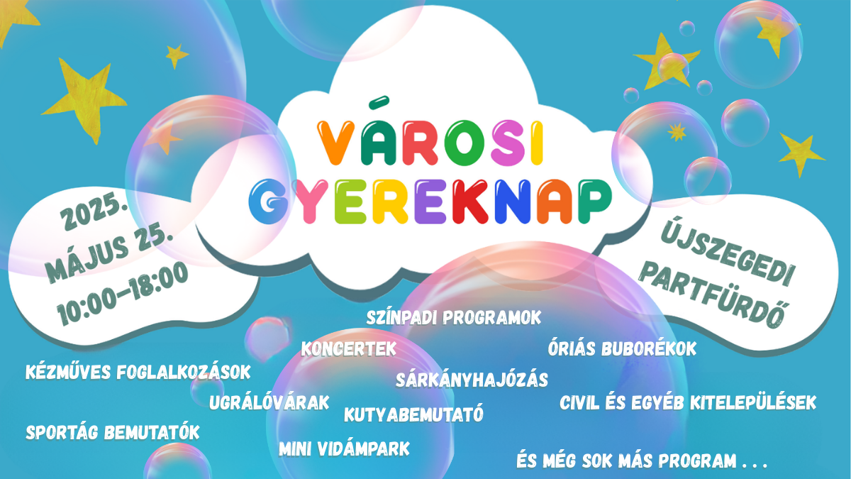 VÁROSI GYEREKNAP AZ ÚJSZEGEDI PARTFÜRDŐN!