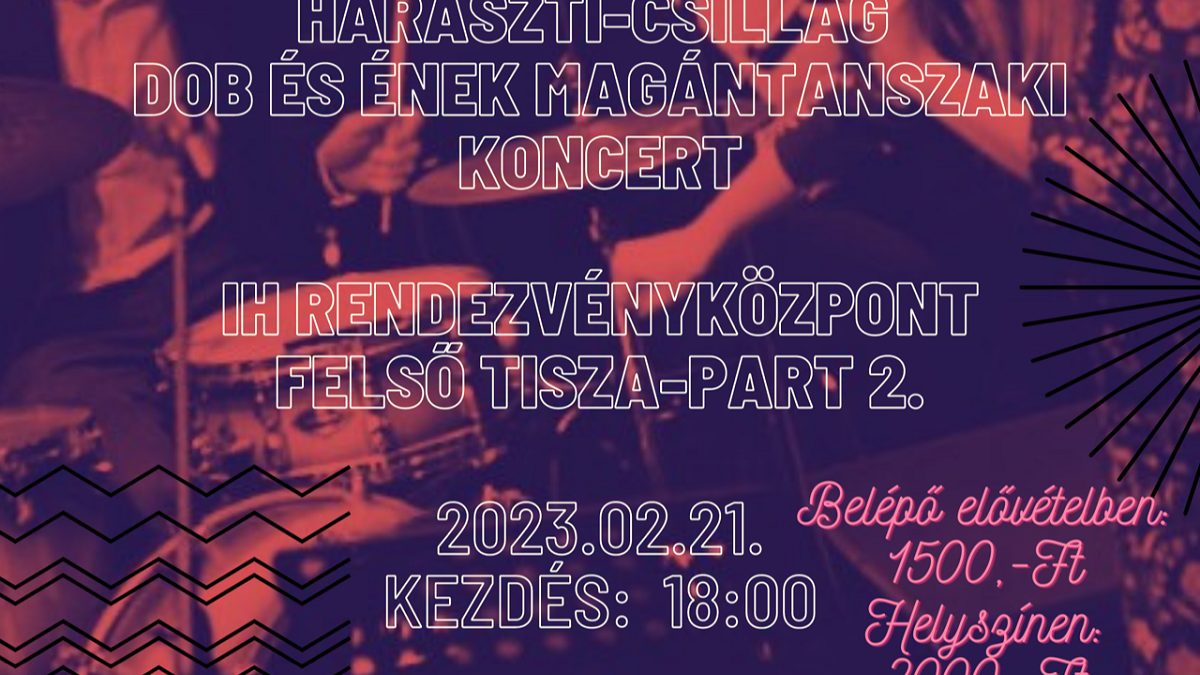 Haraszti-Csillag ének és dob tanszaki bemutató koncert // IH Café