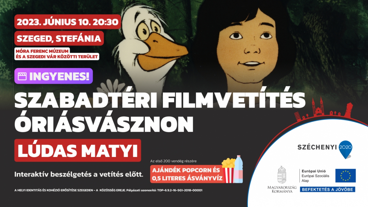 Szabadtéri filmvetítés óriásvásznon – Ludas Matyi