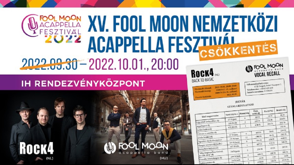 XV. Fool Moon Nemzetközi Acappella Fesztivál